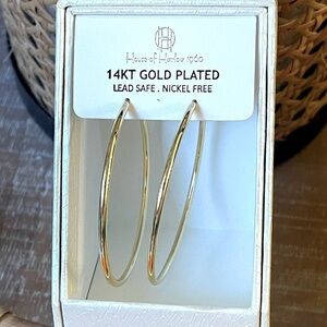 House of Harlow 1960 Gold Hoop Earrings